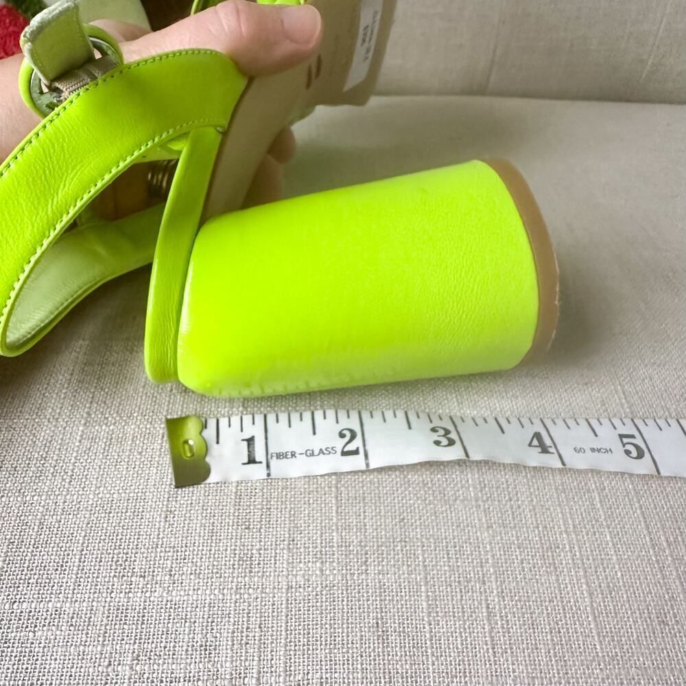 Halmanera Lime Green Leather Sandals Made in Italy Size 38.5 8 - Picture 6 of 12